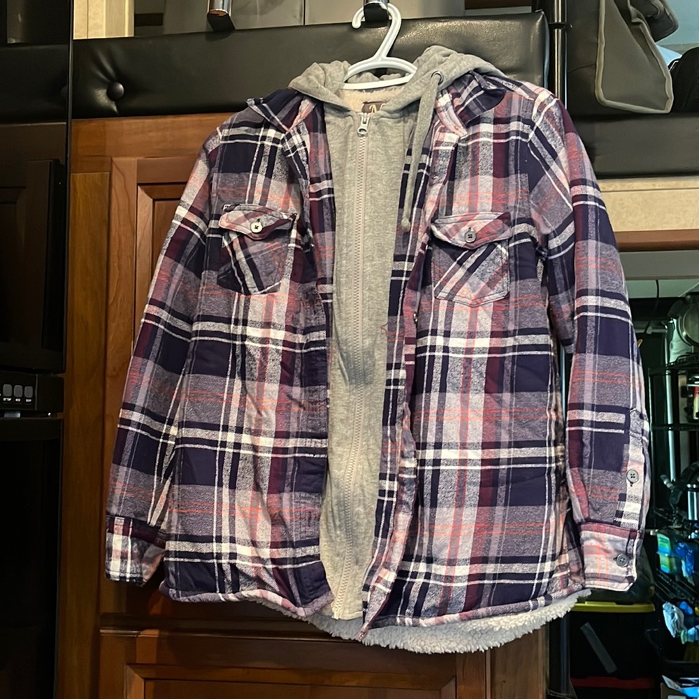 Fleece lined coat
